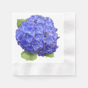Blue Hydrangea Flower Napkin