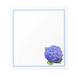 Blue Hydrangea Flower Notepad