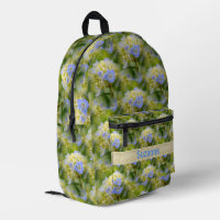 Blue Hydrangea Flower Pattern Personalised