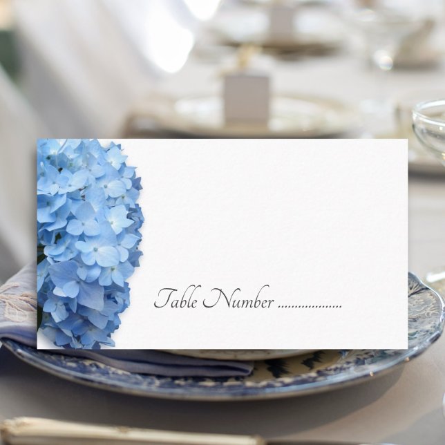 Blue Hydrangea Flower Table Number Cards (Creator Uploaded)