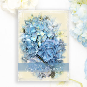 Blue Hydrangea Flower Wedding Invitation