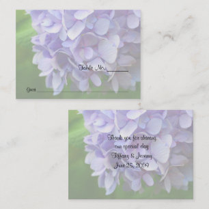 Blue Hydrangea Flower Wedding Table Place Card