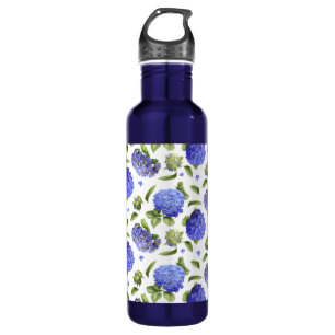 Blue Hydrangea Flowers Art 710 Ml Water Bottle