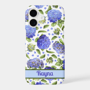 Blue Hydrangea Flowers Pattern Personalised