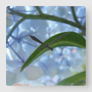 Blue Hydrangea Flowers Wall Clocks Designer