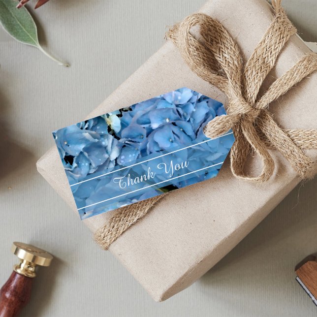 Blue Hydrangea Flowers Wedding Favour Tags (Creator Uploaded)