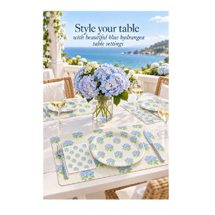 Blue Hydrangea Garden Party Paper Plates