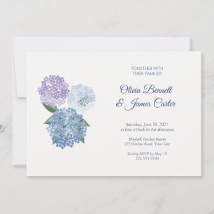 Blue Hydrangea Garden Wedding Invitation