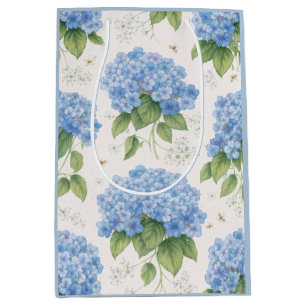 Blue Hydrangea Gift Bag Elegant Grandmillennial