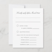 Blue Hydrangea Grand-millennial Wedding RSVP Card