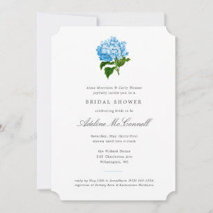Blue Hydrangea Grandmillennial Bridal Shower Invitation