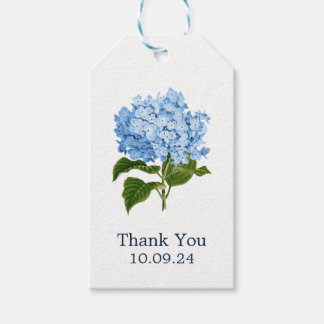 Blue Hydrangea Grandmillennial Thank You Gift Tags