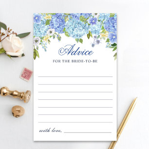 Blue Hydrangea Greenery Wishes & Advice Card