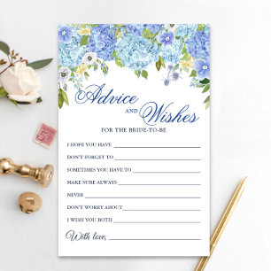 Blue Hydrangea Greenery Wishes & Advice Card