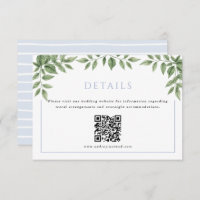 Blue Hydrangea Horizontal Detail with QR Code