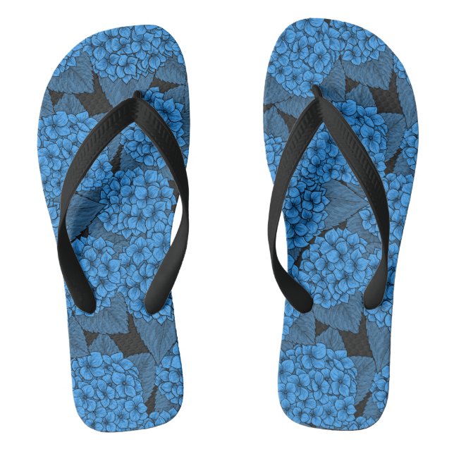 Blue hydrangea jandals (Footbed)