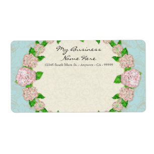 Blue Hydrangea Lace Floral Formal Elegant Business