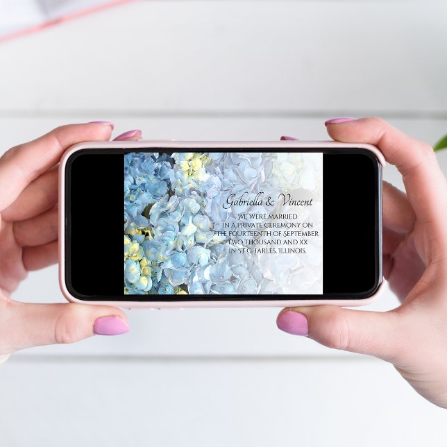 Blue Hydrangea Marriage Announcement (Creator Uploaded)