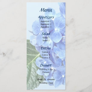 Blue Hydrangea Menu