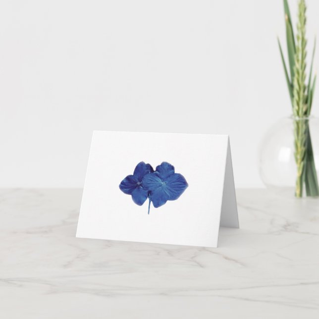 Blue hydrangea note card (Front)