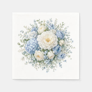 Blue Hydrangea Paper Napkins