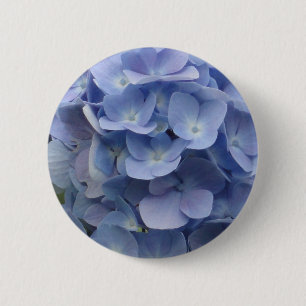 Blue Hydrangea Petals 6 Cm Round Badge