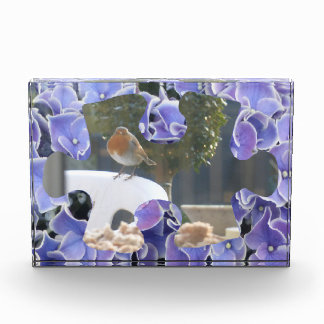 Blue Hydrangea Puzzle Piece Photo Block