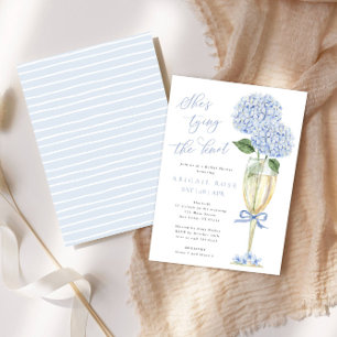 Blue Hydrangea She's Tying the Knot Bridal Shower Invitation