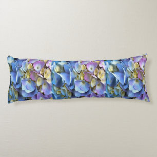 Blue Hydrangea Shrub Artistic Bossom Body Cushion