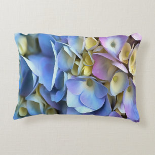 Blue Hydrangea Shrub Artistic Bossom Decorative Cushion