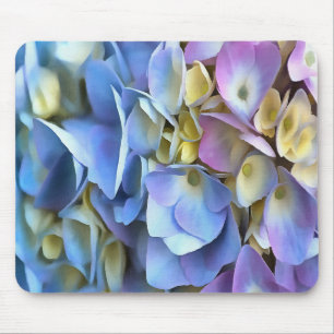 Blue Hydrangea Shrub Artistic Bossom Mouse Pad