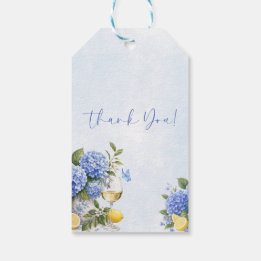 Blue Hydrangea Something Blue Bridal Shower Gift Tags