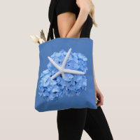 Blue Hydrangea Starfish Beach Wedding Gift Bag