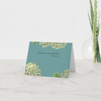 Blue Hydrangea Thank You Card