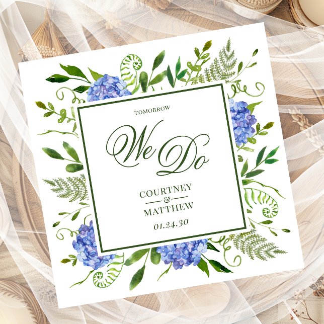 Blue Hydrangea Tomorrow We Do Napkin (Creator Uploaded)