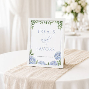 Blue Hydrangea Treats and Favours Wedding Poster