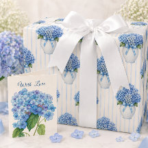 Blue Hydrangea Vase | Elegant Floral Gift