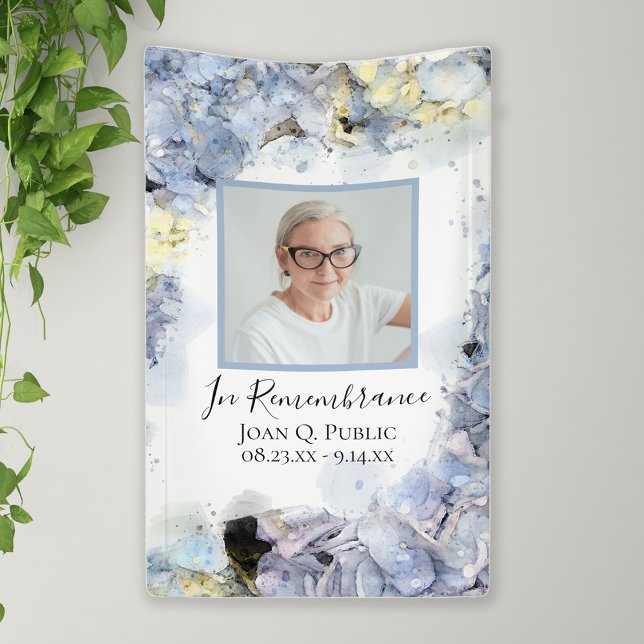 Blue Hydrangea Watercolor Celebration of Life Banner (Creator Uploaded)