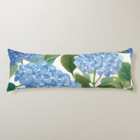 Blue Hydrangea Watercolor Floral Coastal