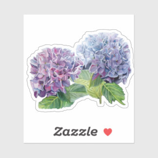 Blue Hydrangea Watercolor Sticker