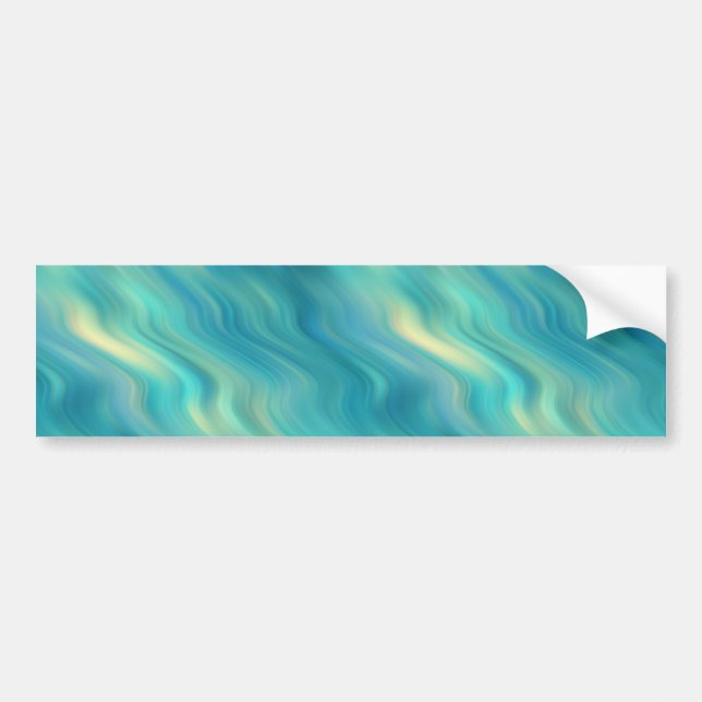 Blue Hydrangea Wavy Texture Bumper Sticker (Front)