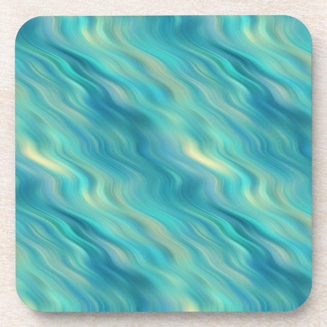Blue Hydrangea Wavy Texture Coaster (Front)