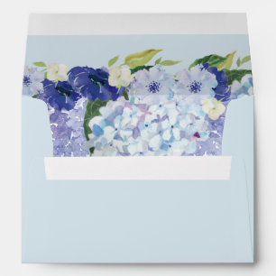 Blue Hydrangea Wedding Envelopes