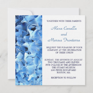 Blue Hydrangea Wedding Invitation