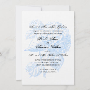 Blue Hydrangea Wedding Invitation