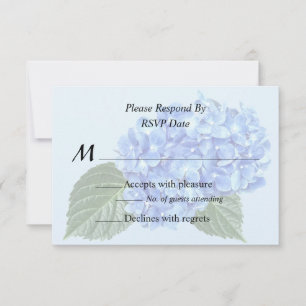Blue Hydrangea Wedding Products RSVP Card
