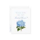 Blue Hydrangea Will You Be My Maid of Honour