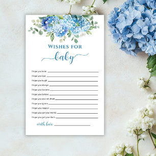 Blue Hydrangea Wishes for baby game