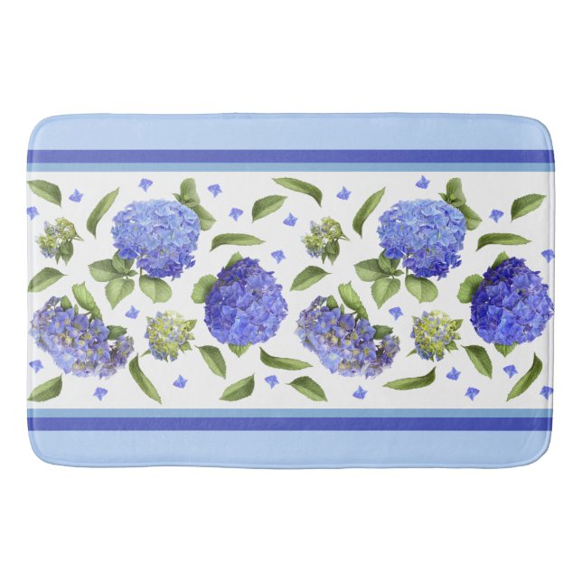 Blue Hydrangeas Bath Mat (Front)