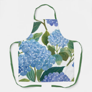 Blue Hydrangeas Beautiful Floral Bush Apron